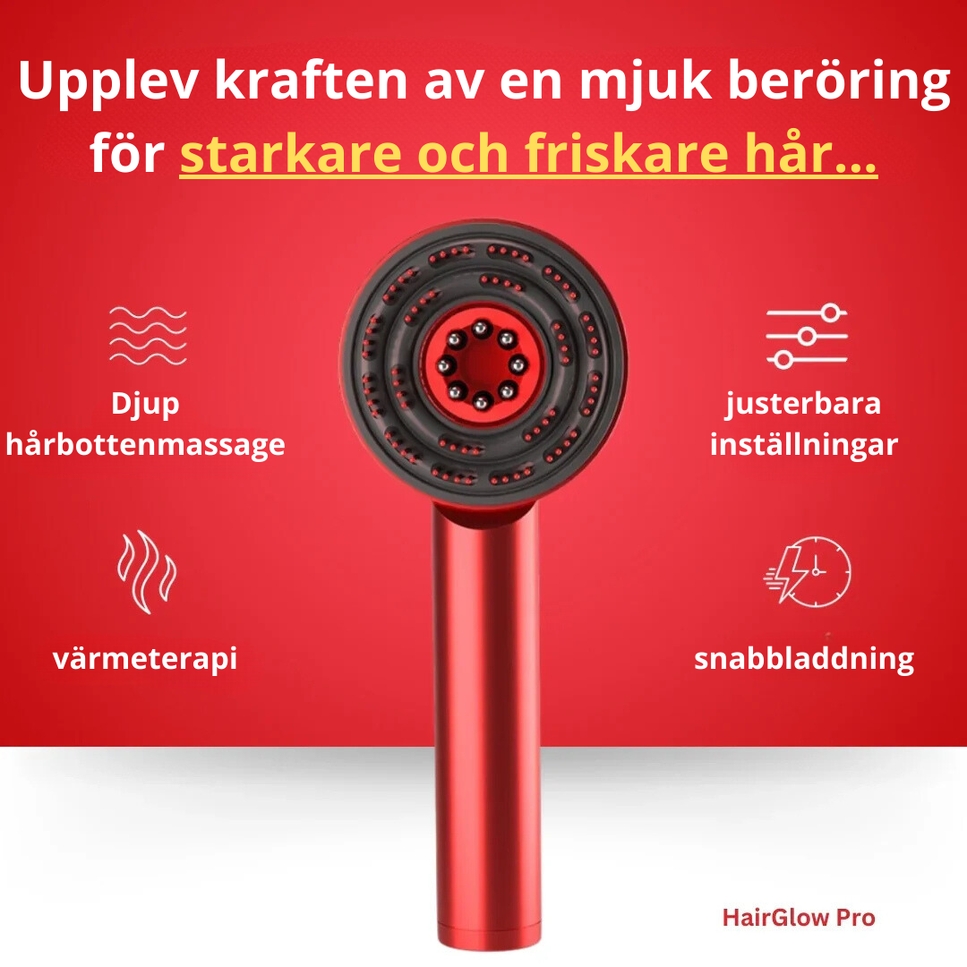 HairGlow pro | Hårväxt & Massageborste